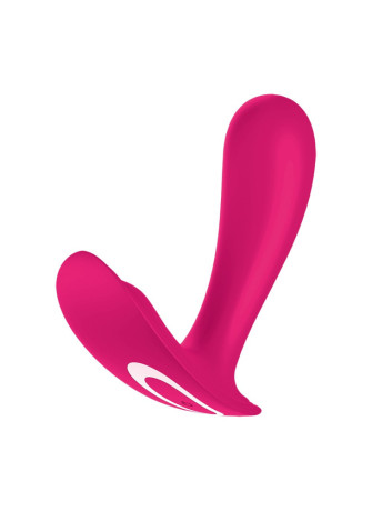 2 en 1 Vibromasseur et stimulateur clitoridien rose connecté Top Secret Satisfyer - CC597753